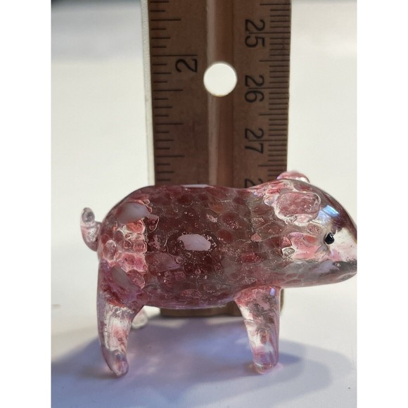 Set of 3 Lenox Art Glass Piggy Pigs Figurine - Picture 7 of 14